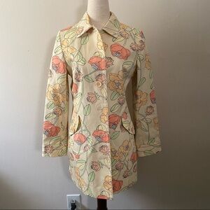 LOFT Ann Taylor Floral Lightweight Jacket Size Medium